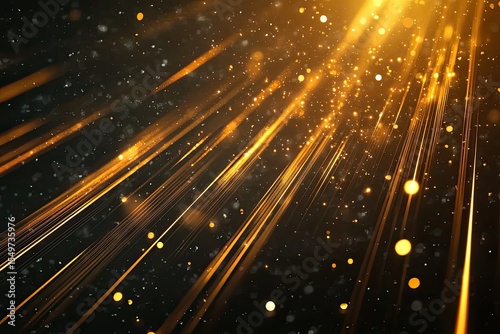 Golden rays burst forth, illuminating a dark background