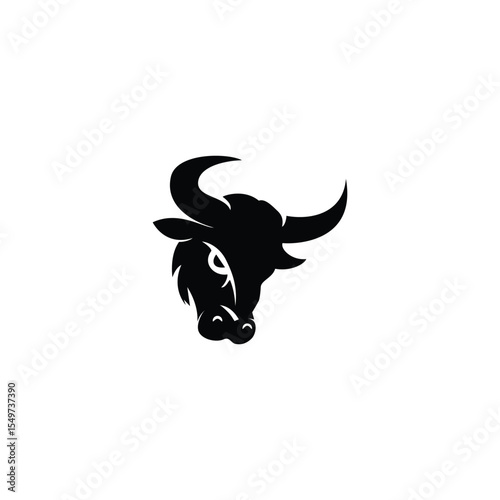 bull head logo. bull head vector illustration for icon, symbol or logo