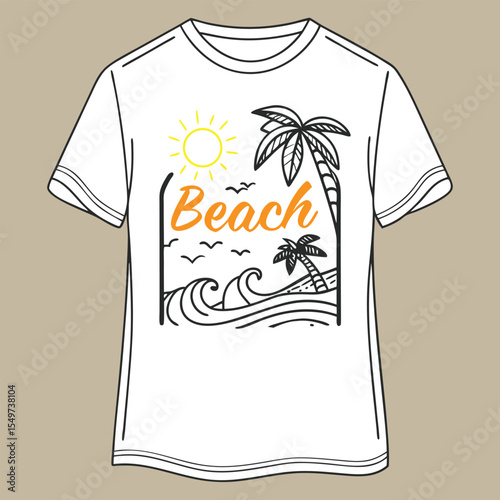summer t-shirt design, Beach vibes