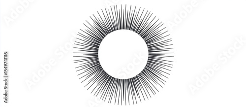 Vector graphics with thin lines, simple shapes, in black and white