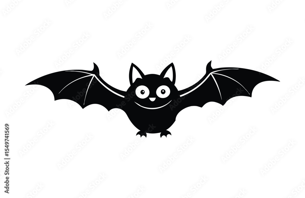 Fototapeta premium A vector silhouette bat