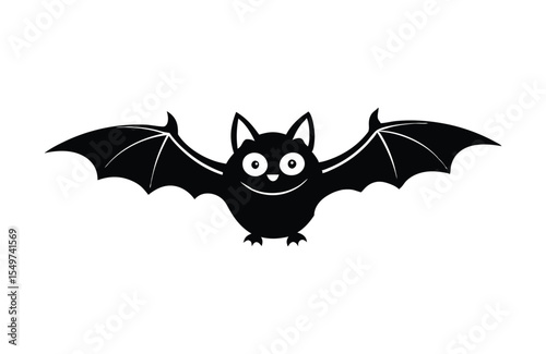 A vector silhouette bat