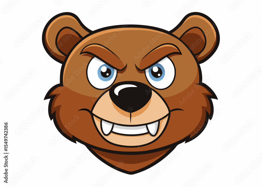 angry bear head, Angry bear logo e sport mascot vector cartoon illustration angry bear head, Angry bear logo e sport mascot vector cartoon illustration