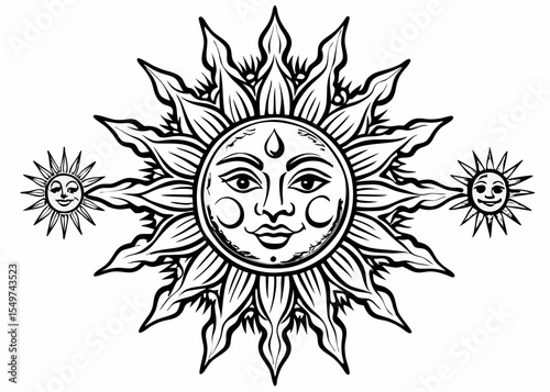sunshine graphic design sun logo flat vector illustration