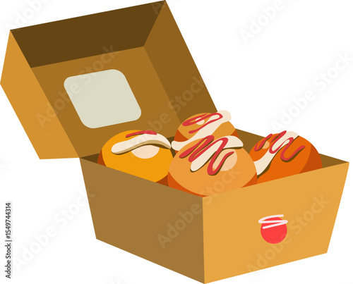 takoyaki with cardboad