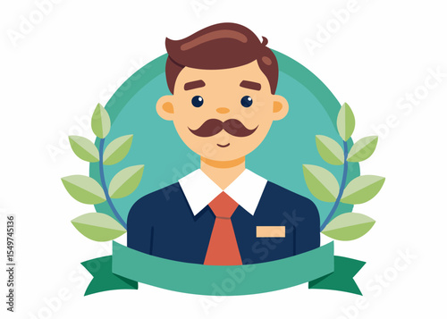 Greetings and presents for Father's Day in flat lay styling editable style vector illustration
