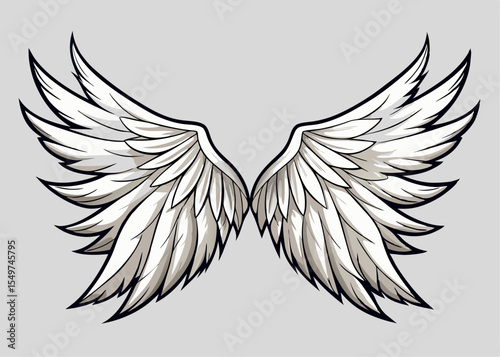 Angel and demon wings vector illustration
