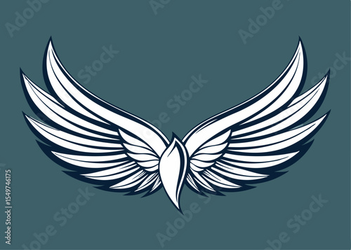 Wings sketch white background vector illustration hand draw design