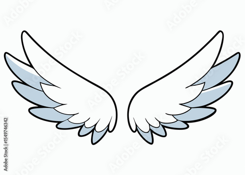 Angel wings isolated on white background