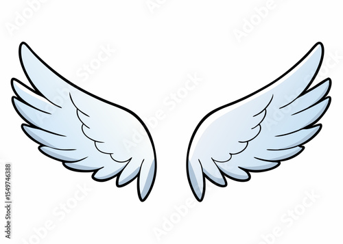 Angel wings isolated on white background