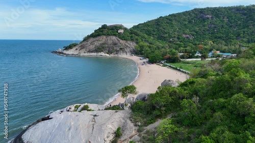 Mountain retreat zone by beach and sea in Thailand
