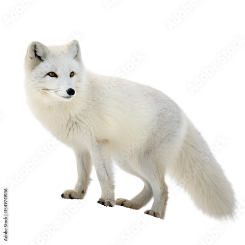 arctic fox isolated  on white background
