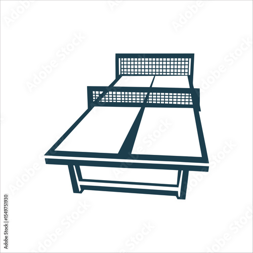 Minimalist Table Tennis Table Top View Abstract Table Tennis Table Top Down