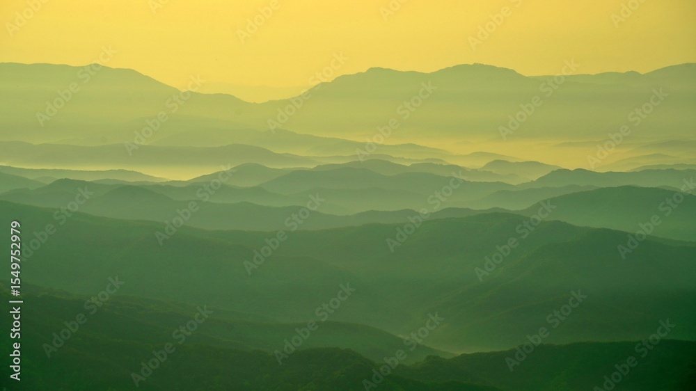 Obraz premium Beautiful mountain ridges in Korea