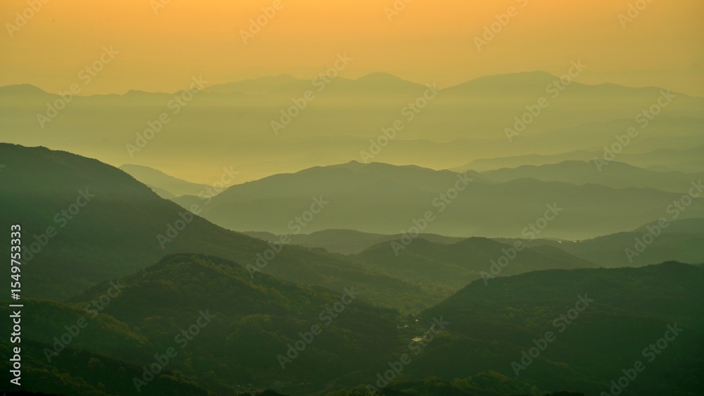 Obraz premium Beautiful mountain ridges in Korea