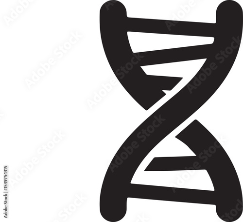 DNA silhouette vector art designed for academic and tech visuals