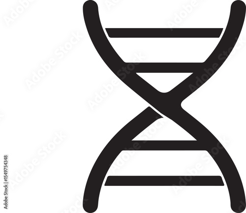 Minimal DNA silhouette perfect for healthcare digital content
