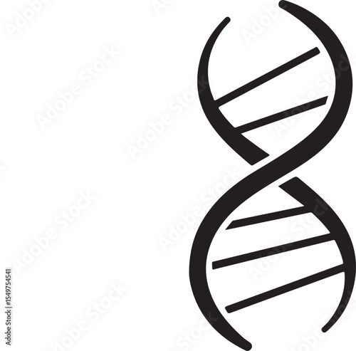 DNA silhouette illustration designed for professional scientific use
