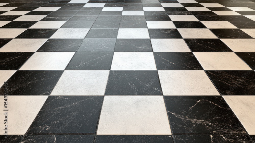 Fototapeta premium Checkered floor tiles