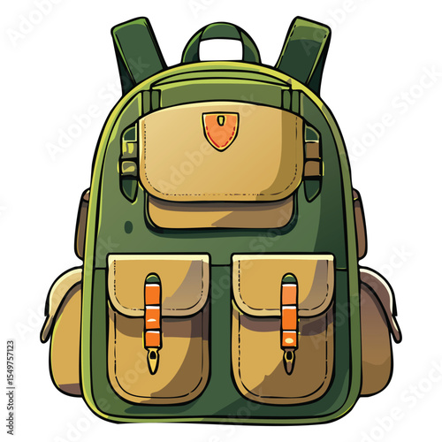 Minimalist Army Backpack Icon for Tactical and Security Applications

