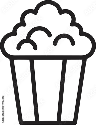 Popcorn Special line art icon on white background