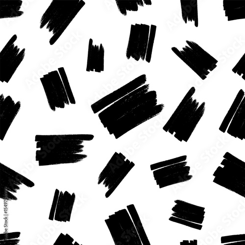 Seamless pattern with hand drawn scribble smears