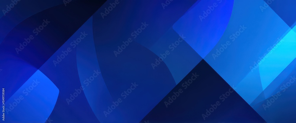 Obraz premium Abstract Blue Background with Dark and Light Shapes Overlapping Each Other