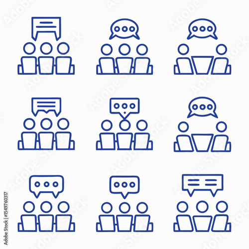set of business people icons