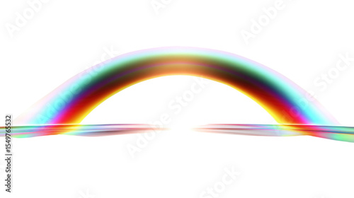 Rainbow's Embrace: A vivid, artistic representation of a rainbow spanning the sky, evoking feelings of hope, wonder, and the ephemeral beauty of nature. 