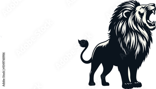 a single Lion silhouette vector