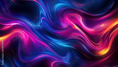 Abstract swirling vibrant colors