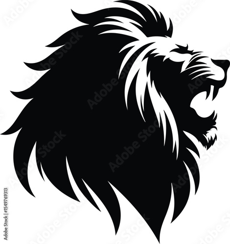 a single Lion silhouette vector