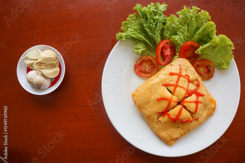 Fotografía nasi goreng pattaya or Pattaya Fried Rice (Stuffed Omelette Fried Rice)