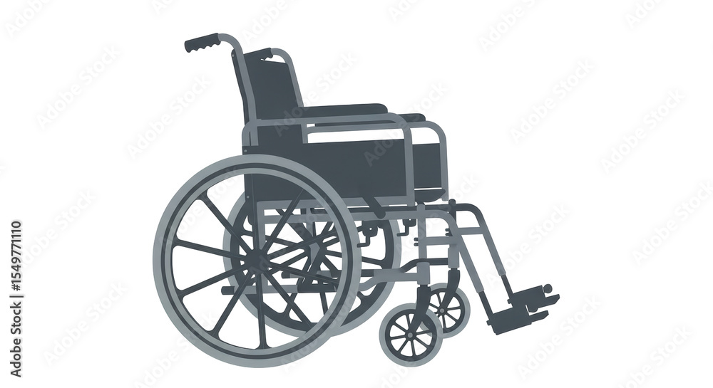 Fototapeta premium Isolated Empty Wheelchair