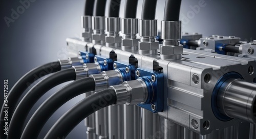 Advanced pneumatic power system with multiple actuators, hoses, and connectors