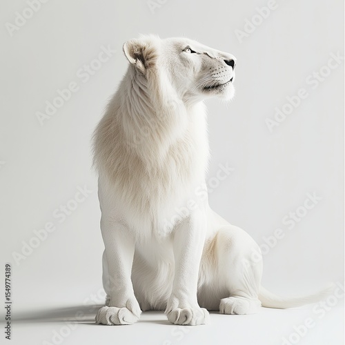 White lion in studio setting