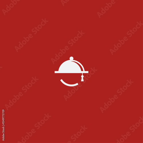 Educated chef logo icon flat vector design