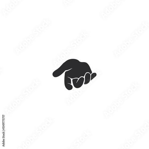 Helping hand logo icon flat vector design