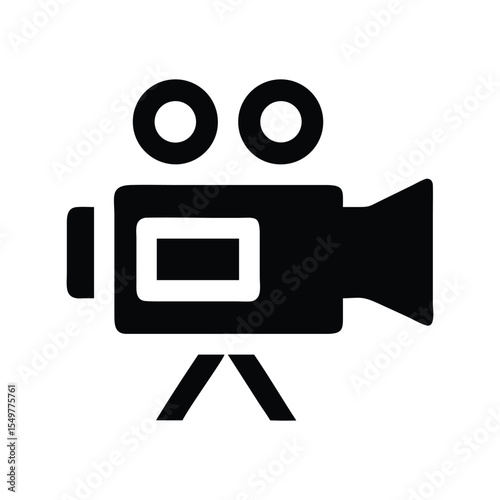 Film Camera Flat Icon Vector, Retro Photography Classic Analog Equipment Symbol