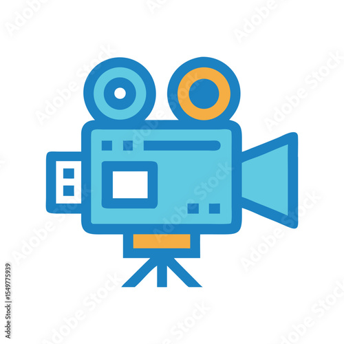 Film Camera Flat Icon Vector, Retro Photography Classic Analog Equipment Symbol