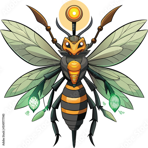 Alien Hornet Insect Vector

