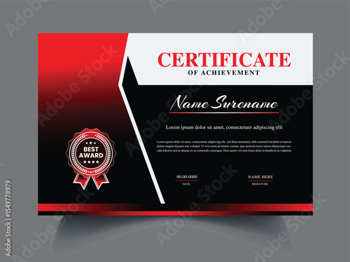 Clean unique latest Certificate design template