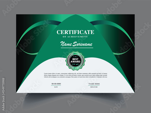 Clean unique latest Certificate design template