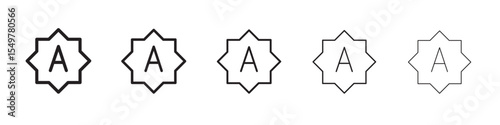 Adaptive brightness icon vector illustration isolated