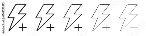 Add bolt icon vector illustration isolated