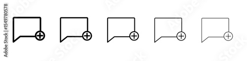 Add chat icon vector illustration isolated