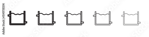 anaerobic digestion biomass icon vector illustration isolated