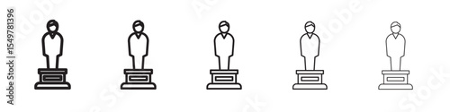 Ancient statue icon vector illustration isolated