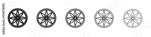 Ashoka Wheel icon vector illustration isolated