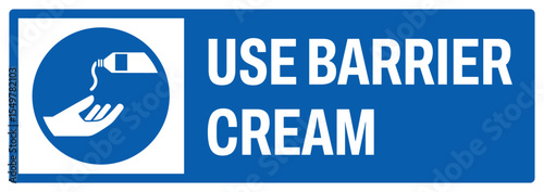 mandatory safety signs v2 uppercase text_use barrier cream landscape size 1/2 a4,a3,a2,a1	
